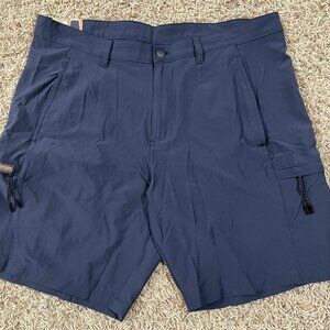 Legendary Outfitters Men’s Cargo Tech Shorts Navy, Size 36 (New)